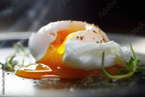 Poached Egg with Flowing Yolk photo