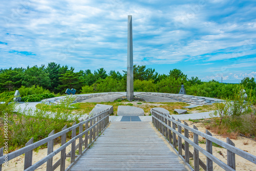 Fototapeta Naklejka Na Ścianę i Meble -  Sundial at Parnidis dune at Curonian spit in Lithuania