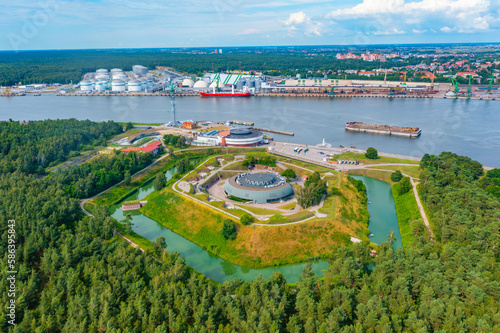 Aerial view of the Lithuanian Sea Museum in Smiltyne photo