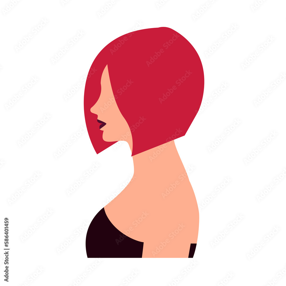  woman character with stylish hair