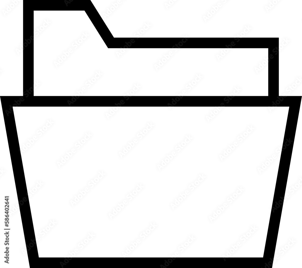 Computer Folder Isolated Line Icon. Editable stroke. It can be used for websites, stores, banners, fliers