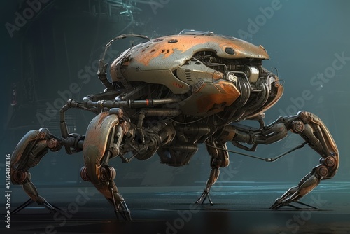 Mechanical Marvels: Futuristic Crab Robots and Cybernetic Technology, GENERATIVE AI