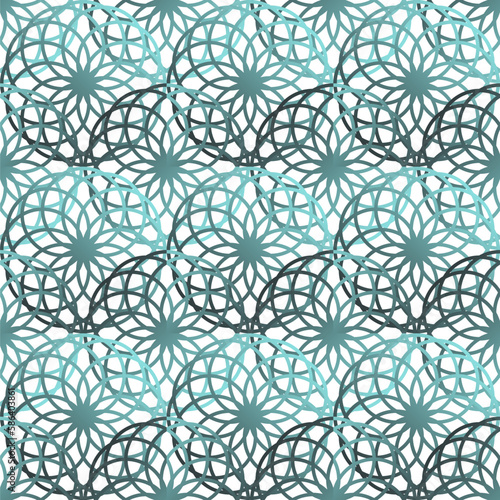 Blue turquoise seamless textured pattern Islamic background