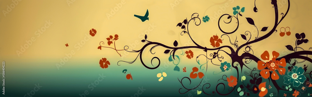 a love story concept background, horizontal layout banner with copy space, generative ai a love story concept background, horizontal layout banner with copy space, generative ai
