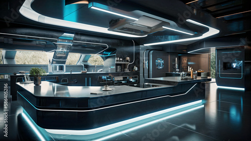 Futurist Kitchen Conceptual AI Powered Design 