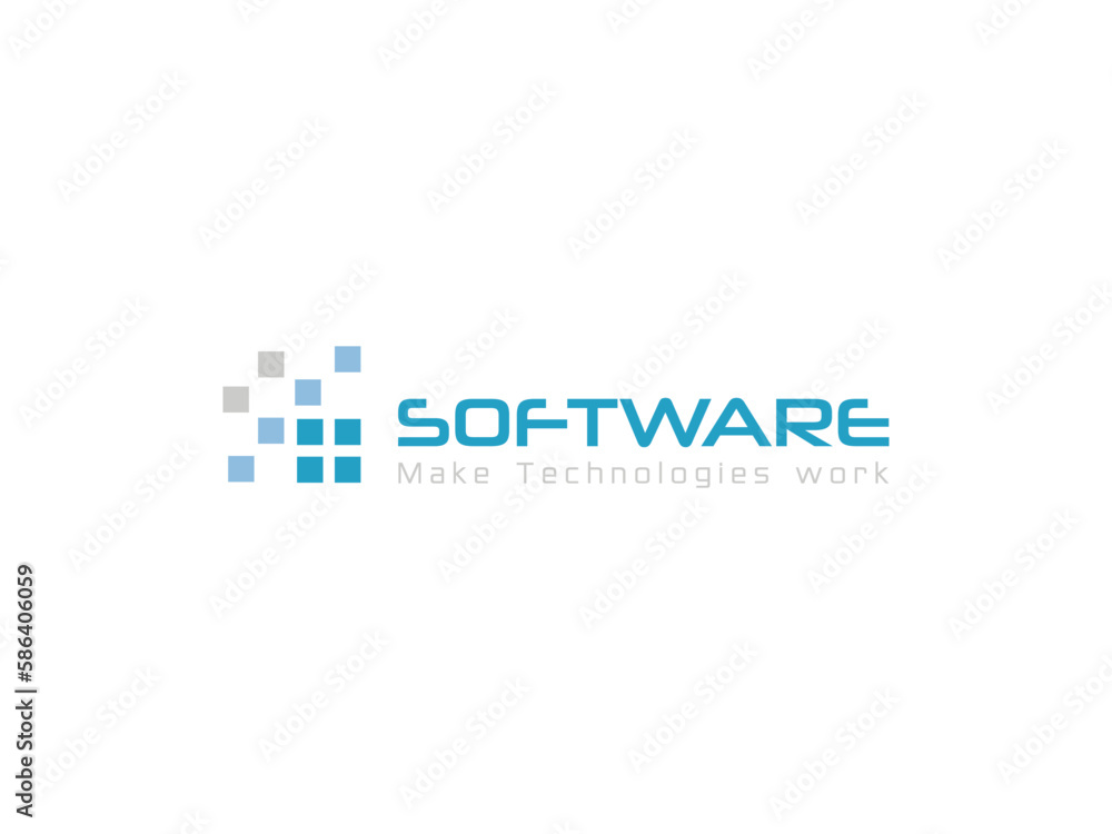 Fototapeta premium Software and Technology Company logo