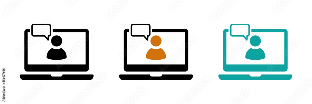 Video conference vector icons Video conference vector icons