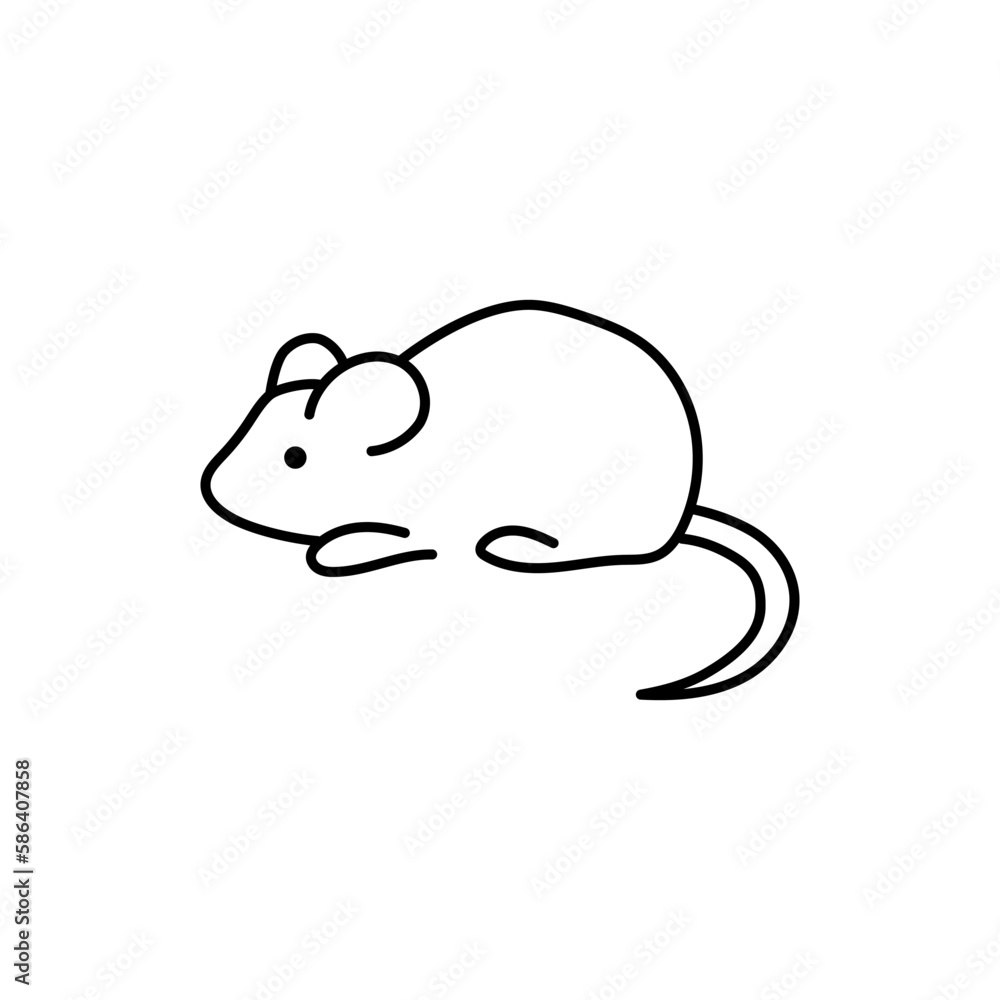 Small mouse on white background Small mouse on white background