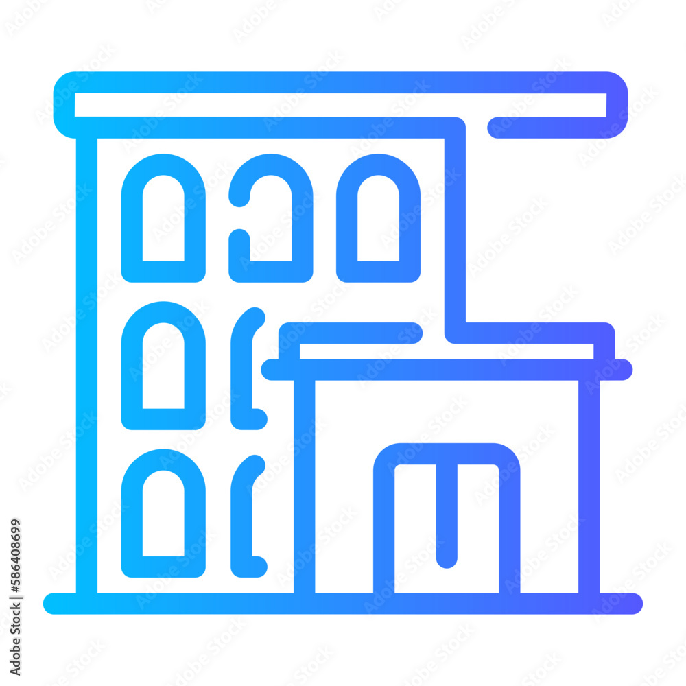 hotel gradient icon hotel gradient icon