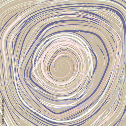 Abstraction of thin colored lines on a mustard background.