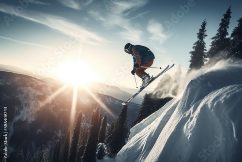 Get Your Adrenaline Pumping with Extreme Winter Sports, Extreme Ski Jumping, GENERATIVE AI