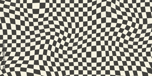 Foto Trippy checkerboard background
