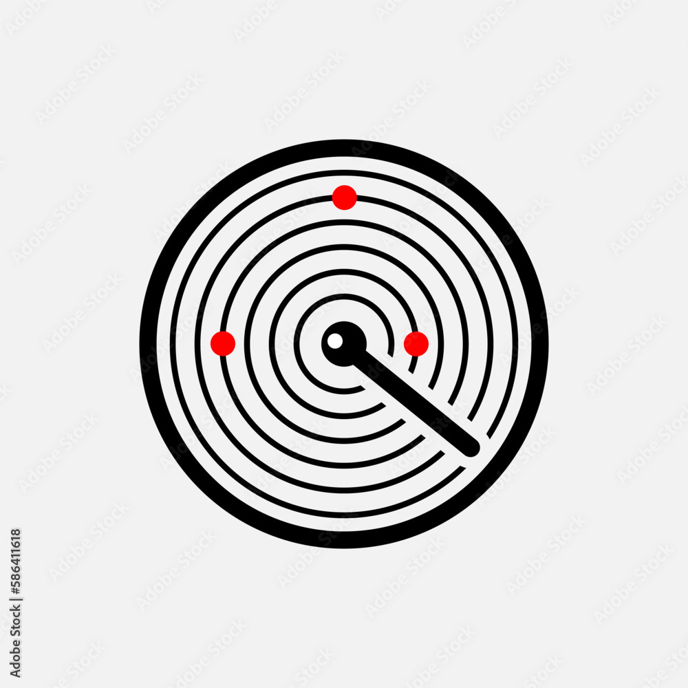 Radar Icon - Vector, Sign and Symbol for Design, Presentation, Website or Apps Elements Radar Icon - Vector, Sign and Symbol for Design, Presentation, Website or Apps Elements
