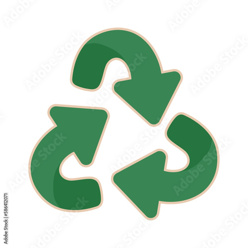 Green recycling symbol arrows