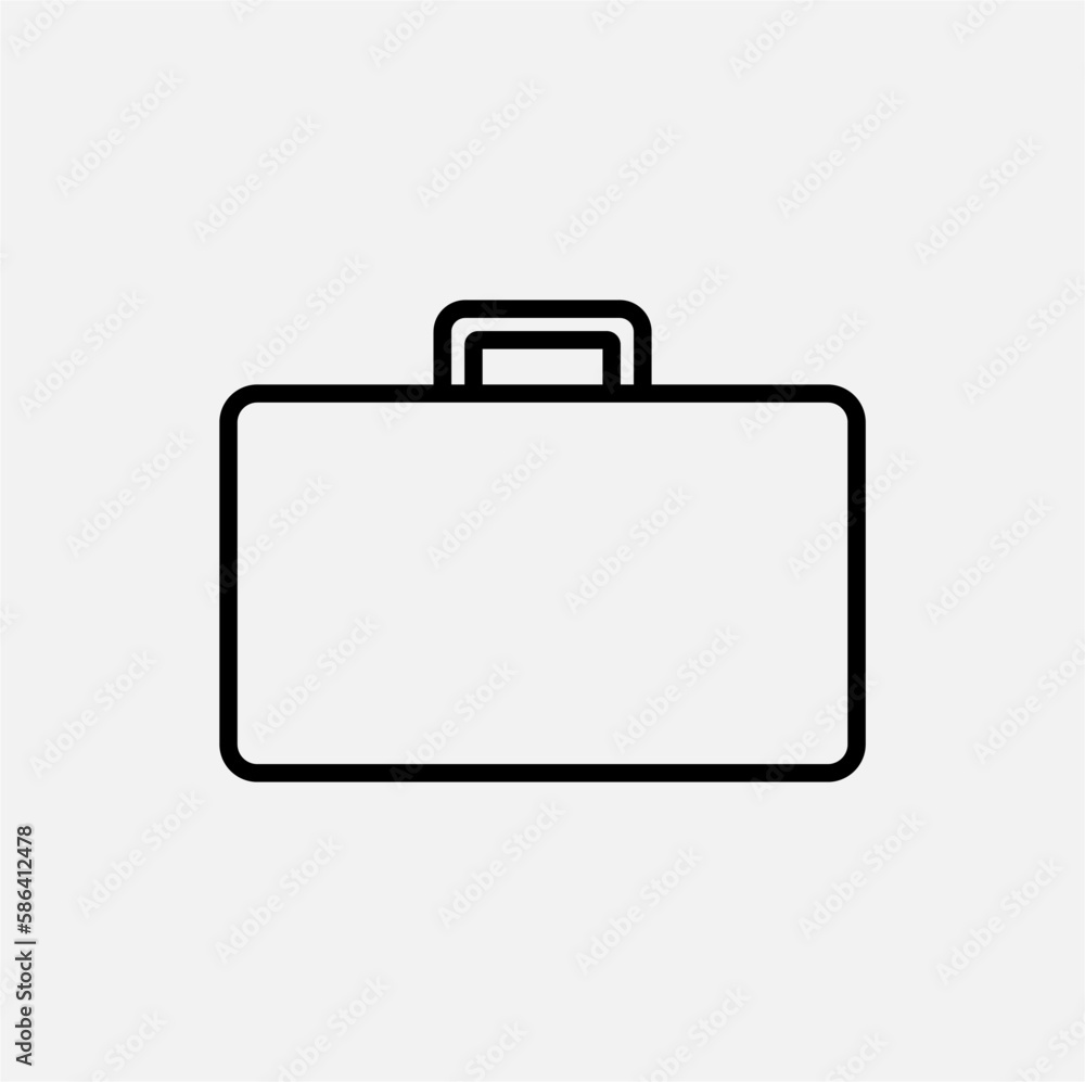 Briefcase Icon. Business, Office Bag Symbol - Vector. Briefcase Icon. Business, Office Bag Symbol - Vector.