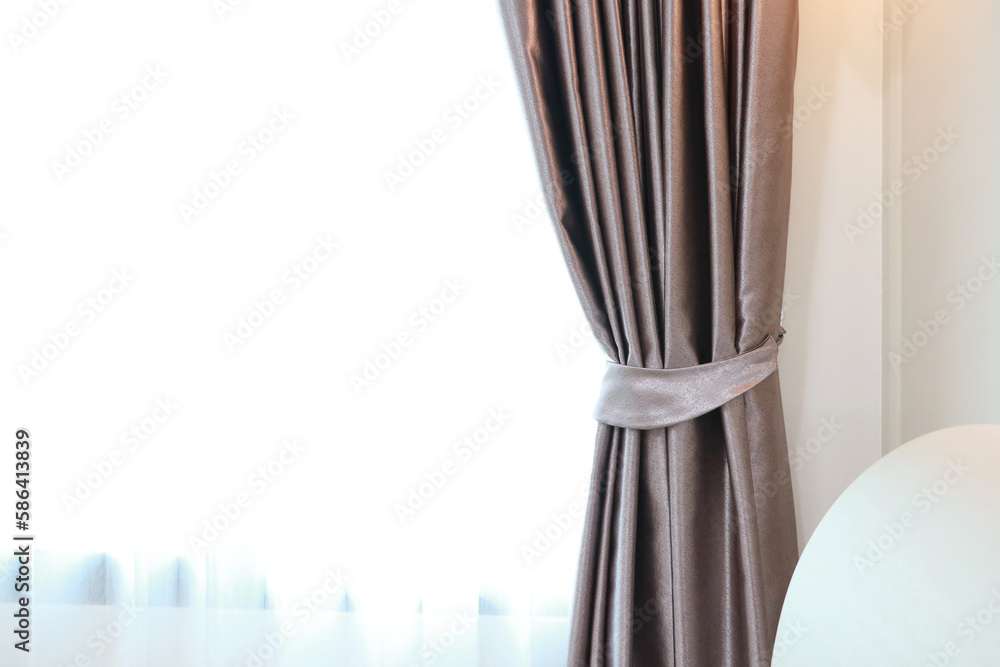 Rope curtain, gray curtain With white light curtain Rope curtain, gray curtain With white light curtain