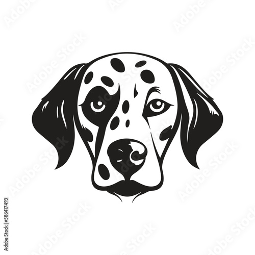 dalmatian dog, vector concept digital art, hand drawn illustration