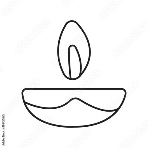 oil lamp icon outline 