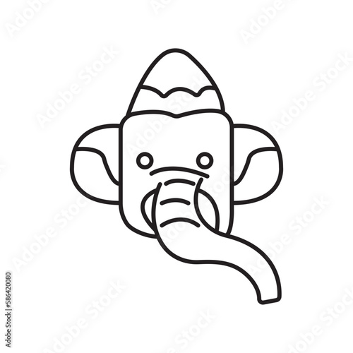 elephant icon outline