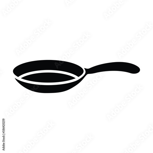 Frying pan icon vector on trendy design
