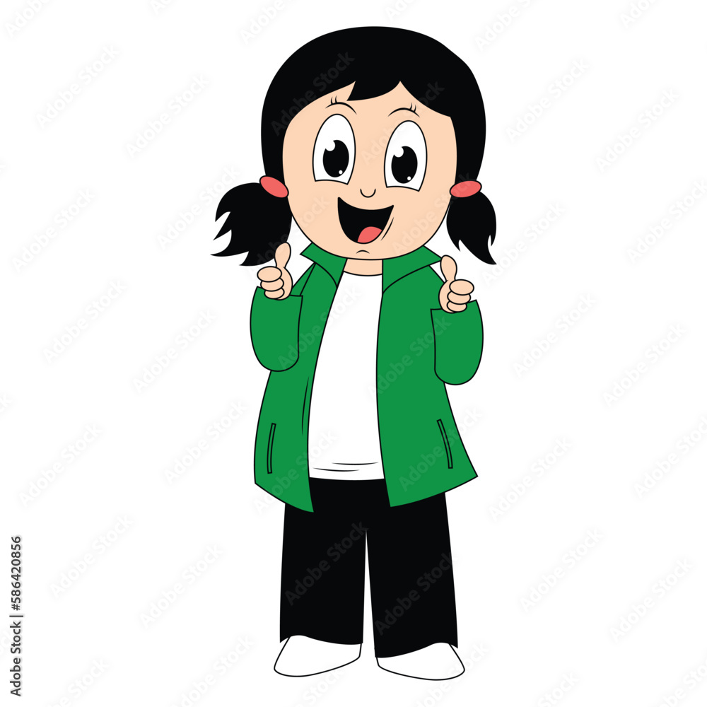cute girl cartoon illustration graphic cute girl cartoon illustration graphic