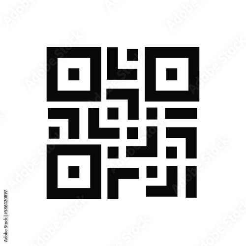 QR code scanning icon vector