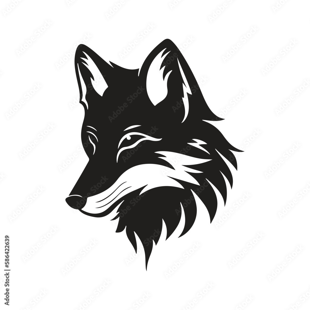 fox, vector concept digital art, hand drawn illustration fox, vector concept digital art, hand drawn illustration