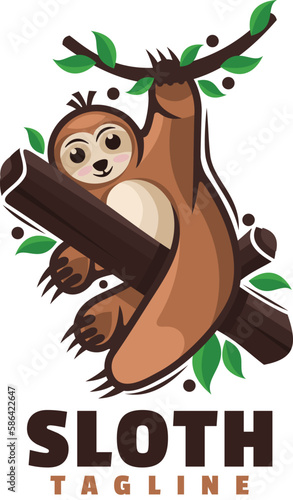 sloth mascot logo