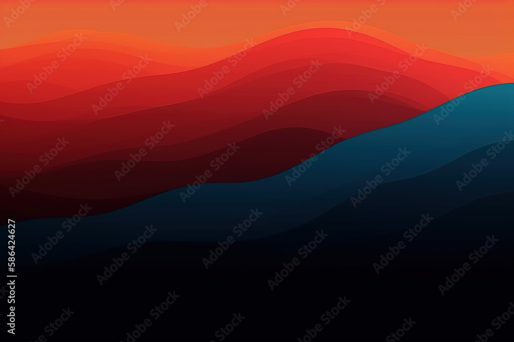 illustration of a sunset