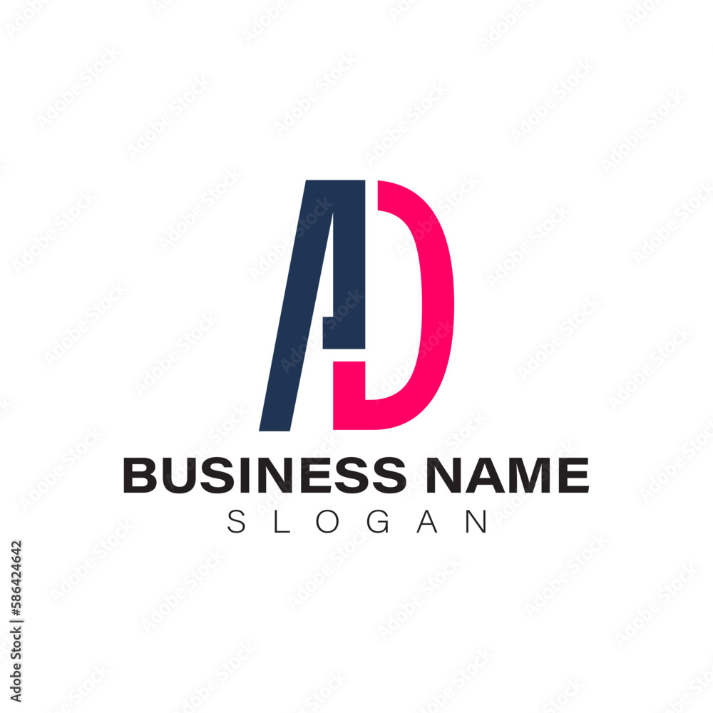 vector design elements for your company logo, ad monogram logo. modern logo design, business corporate template. ad icon. vector design elements for your company logo, ad monogram logo. modern logo design, business corporate template. ad icon.
