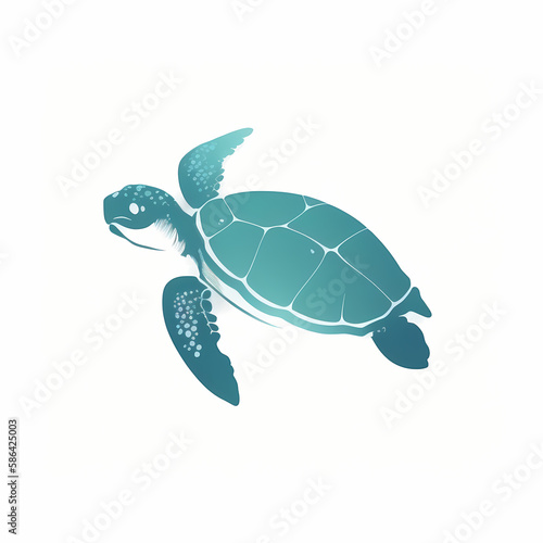 cute turtle logo. Generative AI