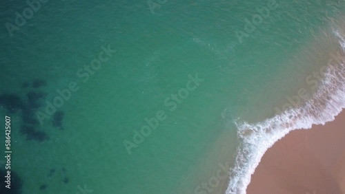 drone footage panoramic view of huatulco oaxaca mexico summer travel destination tropical beach sea minimalist
