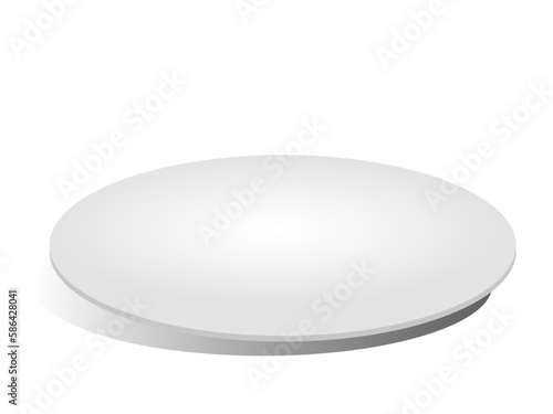 シンプルな白い平皿のアイコン