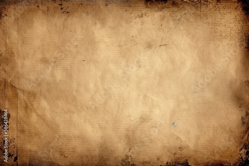 an antique paper with a worn-out and gritty texture. Generative AI