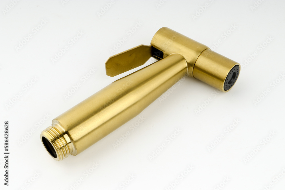 Fototapeta premium Gold 304 stainless steel handheld toilet bidet sprayer bathroom kit