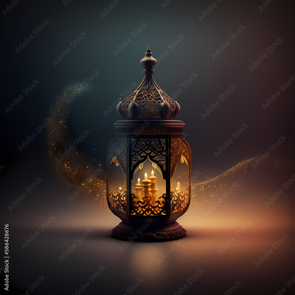 Islamic Mosque Latern. Generative AI Islamic Mosque Latern. Generative AI