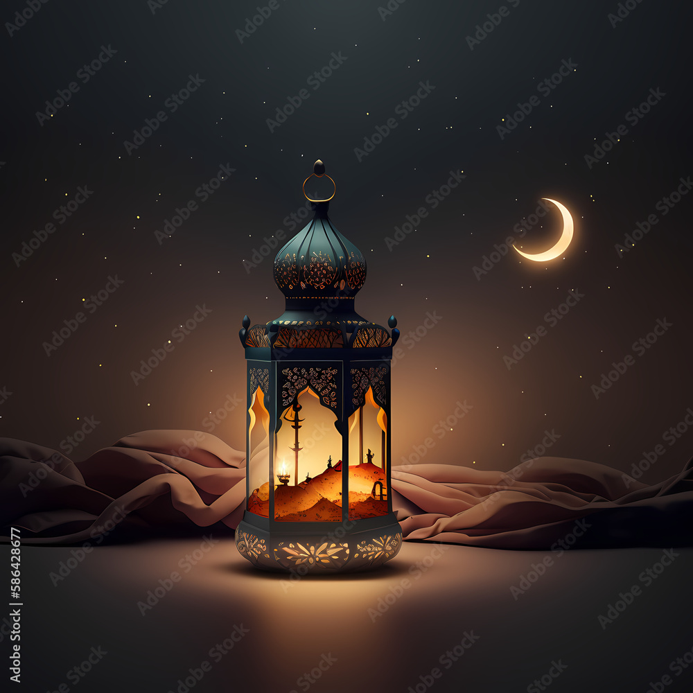 Islamic Mosque Latern. Generative AI Islamic Mosque Latern. Generative AI