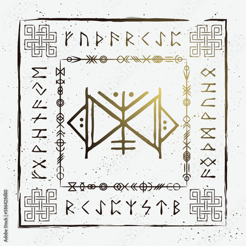 Scandinavian doodle bind rune defence