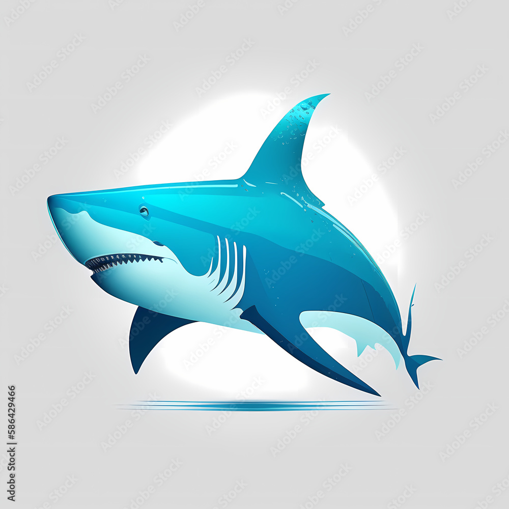 Obraz premium Shark Logo. Generative AI