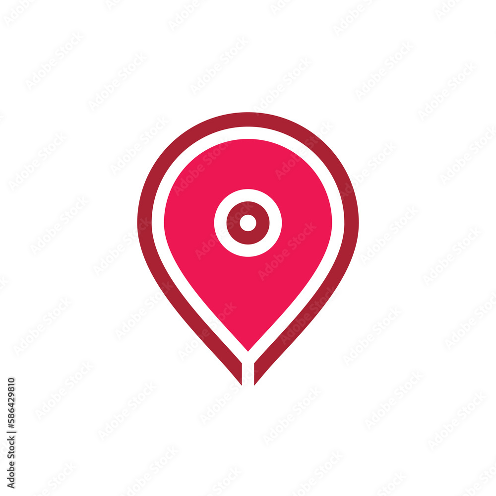 Simple location logo icon design, map pin symbol vector Simple location logo icon design, map pin symbol vector
