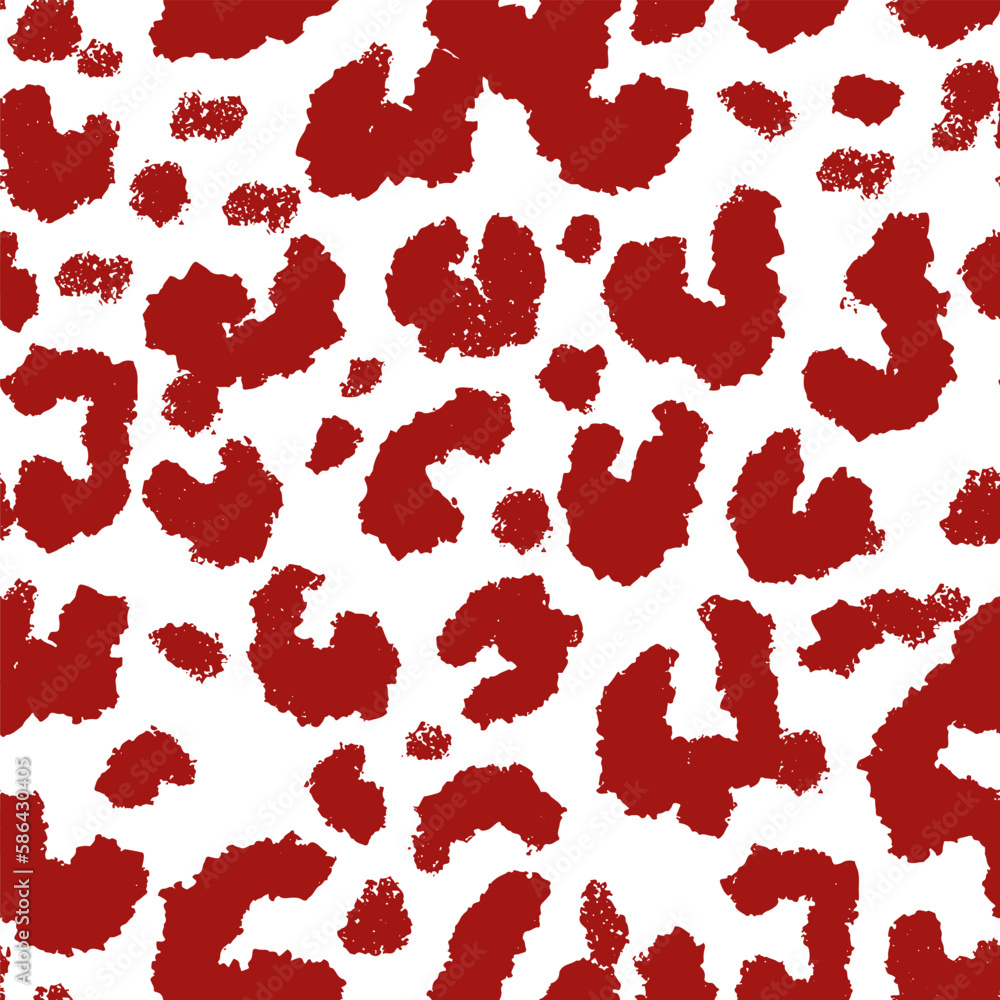 Repeatable red leopard print pattern or print Repeatable red leopard print pattern or print