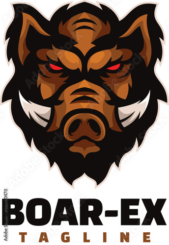 boar head mascot logo