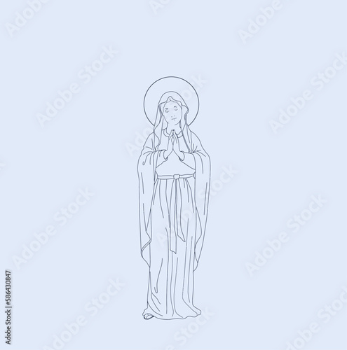 THESE HIGH QUALITY MOTHER MARIA VECTOR FOR USING VARIOUS TYPES OF DESIGN WORKS LIKE T-SHIRT, LOGO, TATTOO AND HOME WALL DESIGN