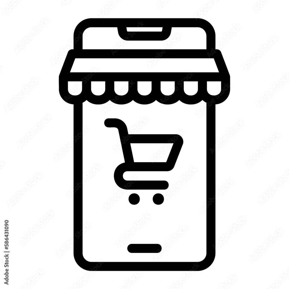 online shop line icon online shop line icon