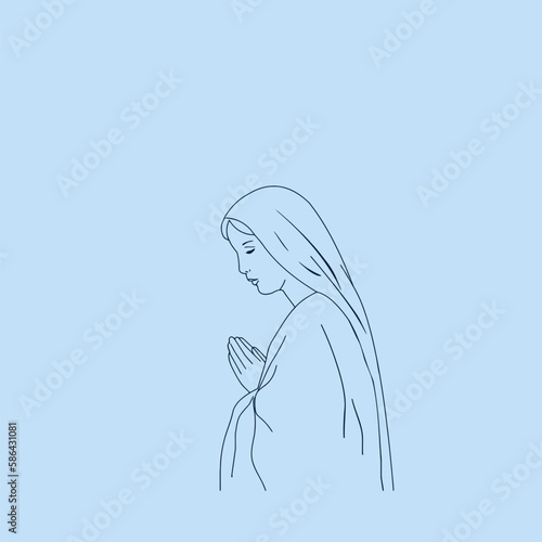 THESE HIGH QUALITY MOTHER MARIA VECTOR FOR USING VARIOUS TYPES OF DESIGN WORKS LIKE T-SHIRT, LOGO, TATTOO AND HOME WALL DESIGN