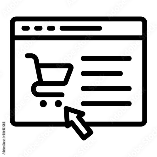 online shopping outline icon