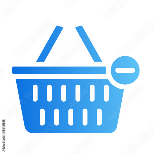 shoppig basket gradient icon photo