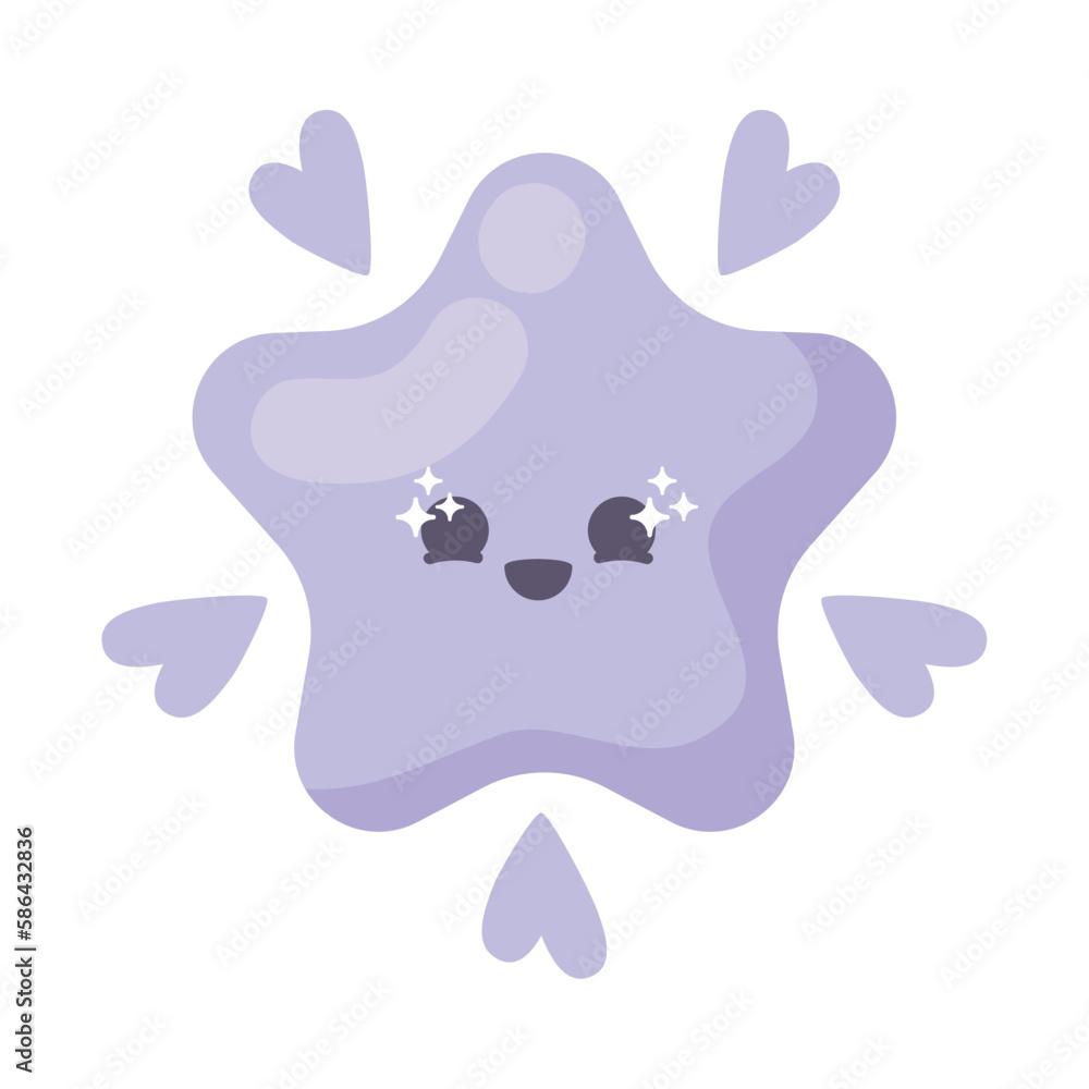 Fototapeta premium star emoji kawaii