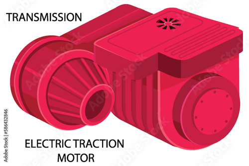 Electric Traction Motor Vector