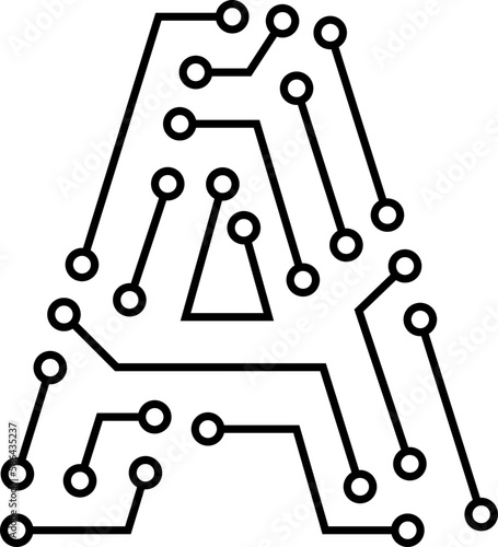a letter technology icon